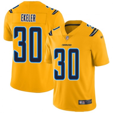 Los Angeles Chargers NFL Football Austin Ekeler Gold Jersey Men Limited  #30 Inverted Legend